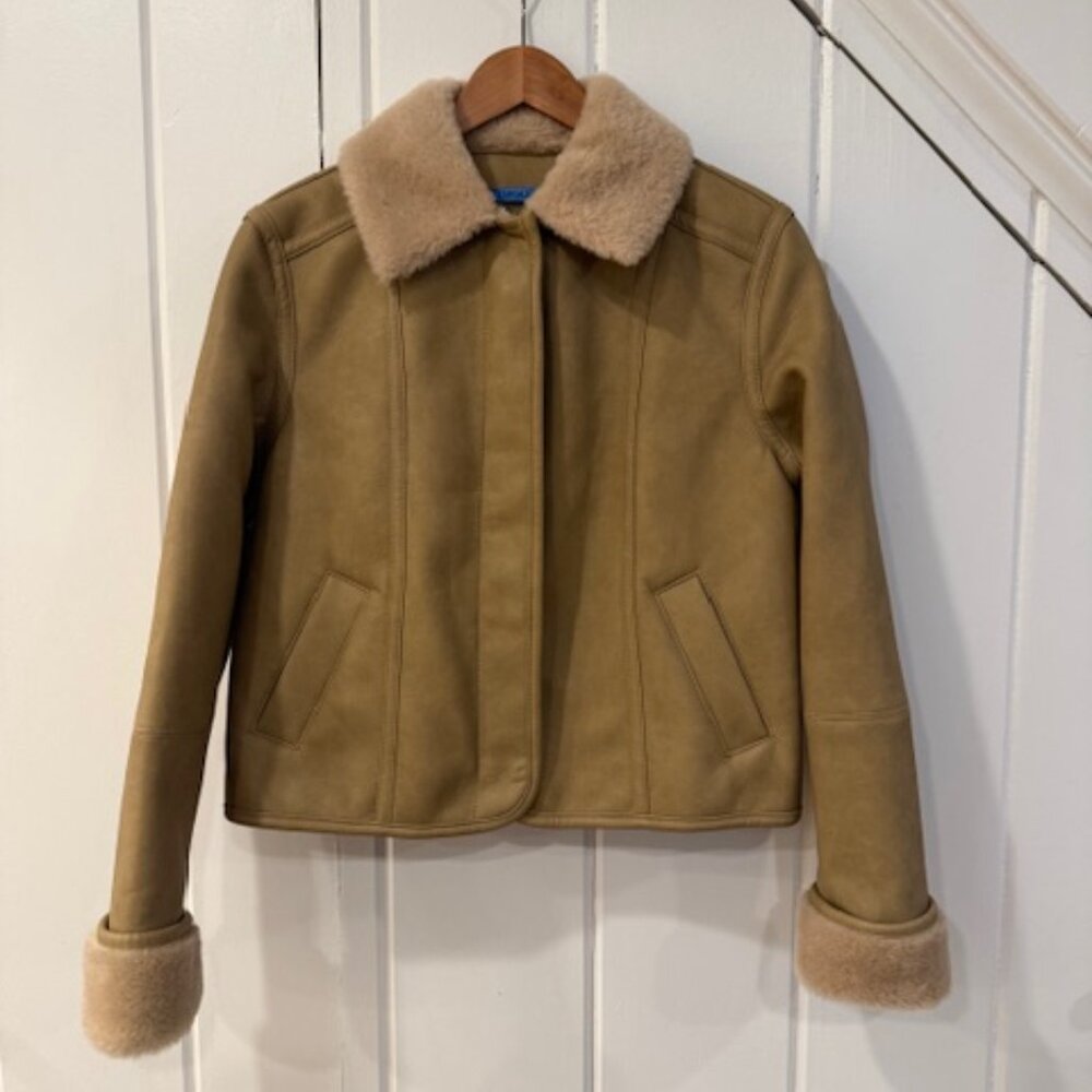 J McLaughlin fur-lined leather jacket